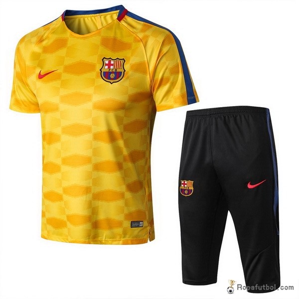 Camiseta Entrenamiento Barcelona Conjunto Completo 2017/18 Amarillo